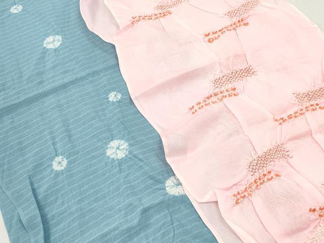 平和屋着物＊夏物　和装小物　帯揚げ10枚　部分絞り　柄絞り　全て正絹　逸品　DABJ2323xg