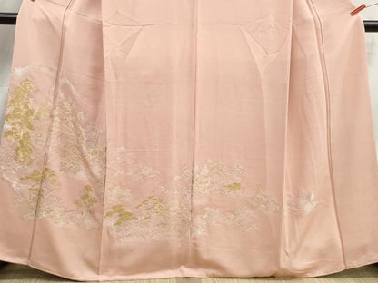 平和屋着物■豪華色留袖　寿光織　風景樹林文　金銀糸　正絹　逸品　DABJ5512qa