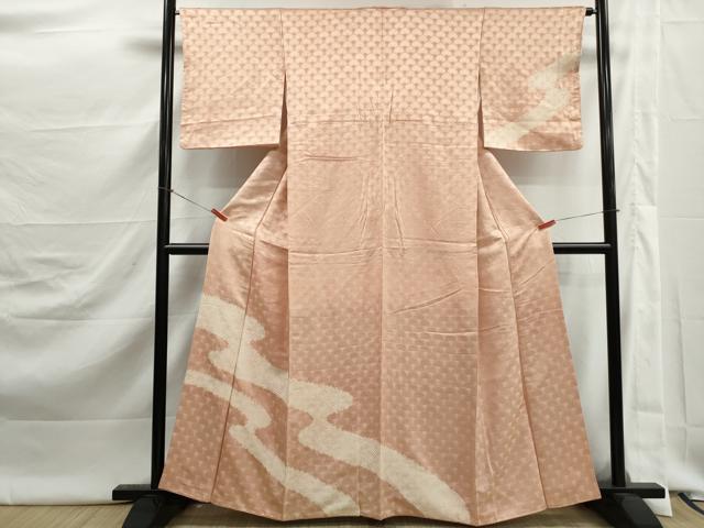 平和屋着物■訪問着　絞り　道長花青海波　正絹　逸品　DABJ5507qa