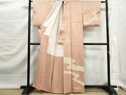 平和屋着物■訪問着　絞り　道長花青海波　正絹　逸品　DABJ5507qa