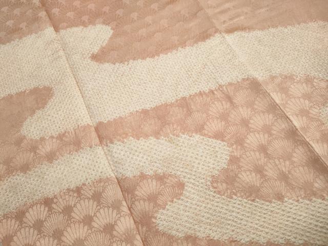 平和屋着物■訪問着　絞り　道長花青海波　正絹　逸品　DABJ5507qa