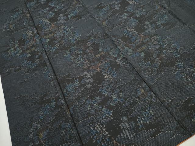 平和屋着物■本場大島紬　風景樹林文　さが美扱い　正絹　逸品　DABJ5501qa