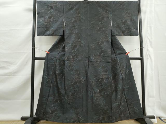 平和屋着物■本場大島紬　風景樹林文　さが美扱い　正絹　逸品　DABJ5501qa