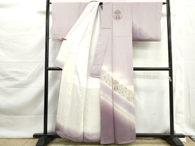 平和屋着物■訪問着　寿光織　更紗花文　暈し染め　金銀糸　正絹　逸品　DABK3001qa