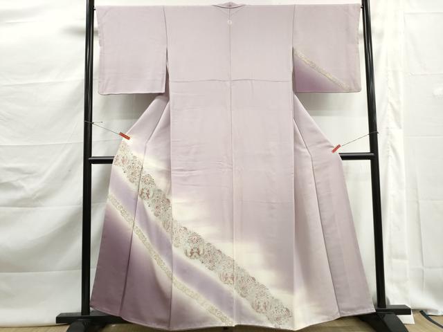 平和屋着物■訪問着　寿光織　更紗花文　暈し染め　金銀糸　正絹　逸品　DABK3001qa