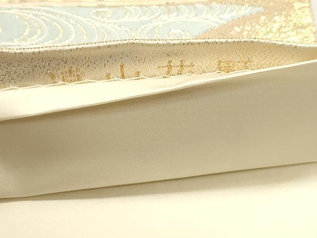 平和屋本店▼六通柄袋帯　唐織　九百錦　遠山花暦　本金箔　正絹　逸品　DABJ6165sf