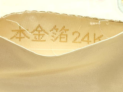 平和屋本店▼六通柄袋帯　唐織　舞花文　本金箔24Ｋ　正絹　逸品　DABJ6160sf