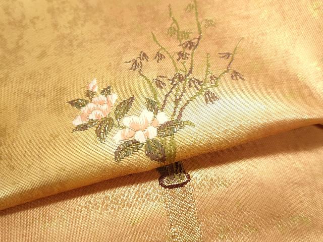 平和屋本店▼太鼓柄袋帯　筒花文　本金箔　正絹　逸品　DABJ6210sf