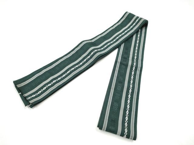 平和屋着物●男性　本場筑前博多織　角帯　献上　証紙付き　正絹　逸品　CABL9860hy