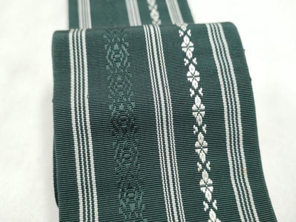 平和屋着物●男性　本場筑前博多織　角帯　献上　証紙付き　正絹　逸品　CABL9860hy