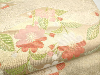 平和屋着物●織物一筋名門　織悦　全通柄　本袋帯　枝垂れ花文　金糸　正絹　逸品　CABL9875hy