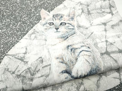 平和屋着物●太鼓柄袋帯　猫　正絹　逸品　CABL9884hy