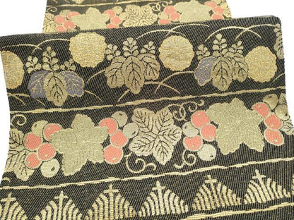 平和屋着物●六通柄袋帯　作家物　辻が花　金糸　正絹　逸品　CABL9923hy