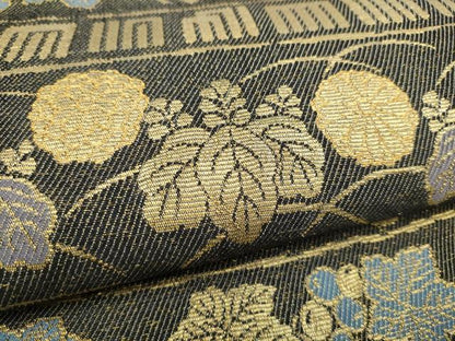 平和屋着物●六通柄袋帯　作家物　辻が花　金糸　正絹　逸品　CABL9923hy