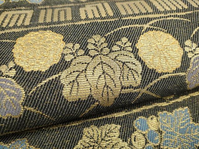 平和屋着物●六通柄袋帯　作家物　辻が花　金糸　正絹　逸品　CABL9923hy