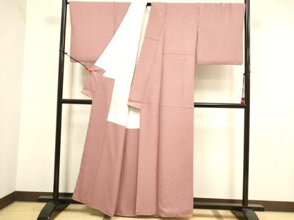 平和屋着物●上質な色無地　舞花地紋　虹色　正絹　逸品　DABK2065op