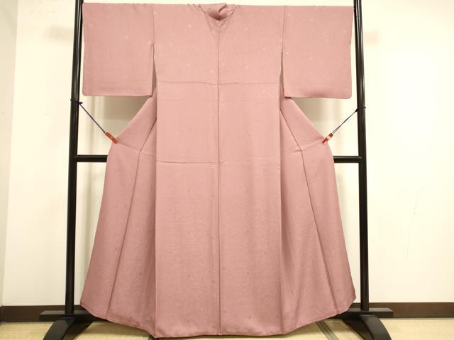 平和屋着物●上質な色無地　舞花地紋　虹色　正絹　逸品　DABK2065op