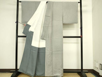 平和屋着物●上質な小紋　霞文　金彩　正絹　逸品　DABK2108op