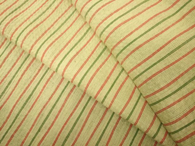 平和屋着物∴夏物　阿波しじら織　浴衣　間道　綿　逸品　未使用　DABK1095cd