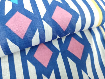 平和屋着物∴夏物　浴衣　菱間道　綿　逸品　DABK1109cd