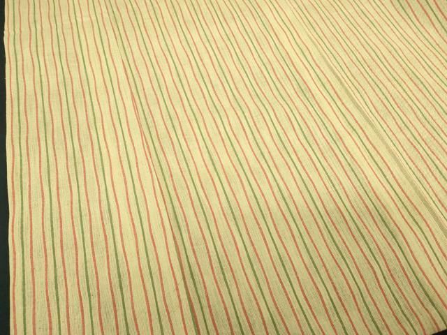 平和屋着物∴夏物　阿波しじら織　浴衣　間道　綿　逸品　未使用　DABK1095cd