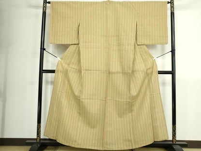 平和屋着物∴夏物　阿波しじら織　浴衣　間道　綿　逸品　未使用　DABK1095cd