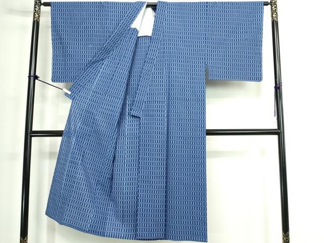 平和屋着物∴夏物　男性　浴衣　注染　手縫い　抽象文様　綿　逸品　未使用　DABK1123cd