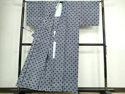 平和屋着物∴夏物　男性　浴衣　注染　手縫い　角繋ぎ　綿　逸品　DABK1128cd