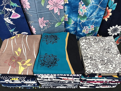 平和屋着物■浴衣 まとめて 45点 蝶 紫陽花 向日葵 花柄 綿絽 注ぎ染め など 着用可能多数 未使用品あり mmm1465