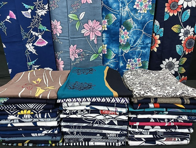 平和屋着物■浴衣 まとめて 45点 蝶 紫陽花 向日葵 花柄 綿絽 注ぎ染め など 着用可能多数 未使用品あり mmm1465