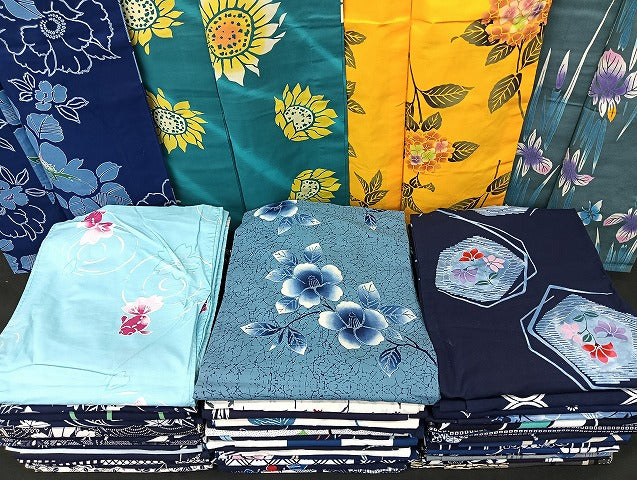 平和屋着物■浴衣 まとめて 45点 金魚 蝶 紫陽花 菖蒲 向日葵 花柄 注ぎ染め など 着用可能多数 未使用品あり mmm1471