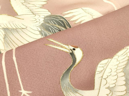 平和屋着物■豪華色留袖　作家物　駒刺繍　群鶴　暈し染め　金彩　正絹　逸品　CABM0842oy