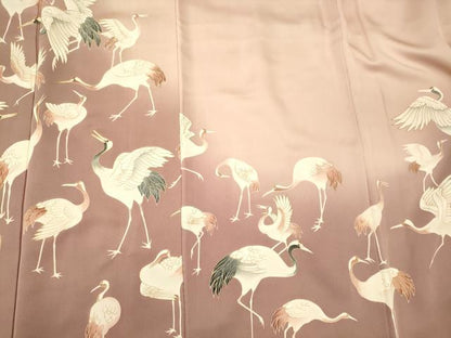 平和屋着物■豪華色留袖　作家物　駒刺繍　群鶴　暈し染め　金彩　正絹　逸品　CABM0842oy