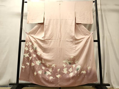 平和屋着物■豪華色留袖　作家物　駒刺繍　群鶴　暈し染め　金彩　正絹　逸品　CABM0842oy