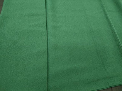 平和屋着物■本草木染め作家　瑞峰　色無地　萌葱色　三越扱い　正絹　逸品　CABM0896oy