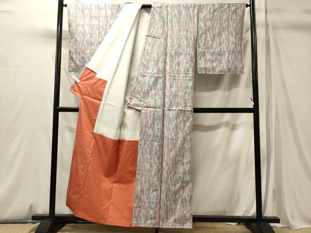 平和屋着物■本場縞大島紬　格子柄　正絹　逸品　未使用　CABM0852oy