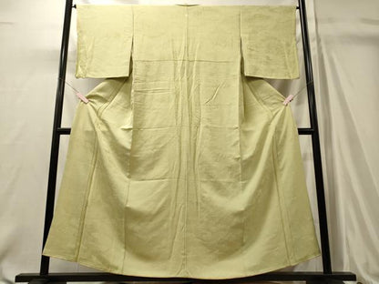 平和屋着物■上質な小紋　寿光織　風景地紋　金糸　正絹　逸品　未使用　CABM0874oy