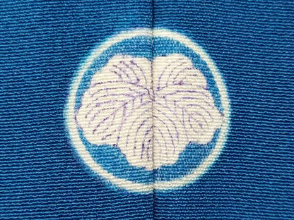 平和屋着物■上質な色無地　紺碧色　正絹　逸品　CABM0876oy