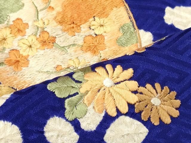 平和屋着物■訪問着　絞り　刺繍　陶器舞花文　正絹　逸品　CABM0886oy
