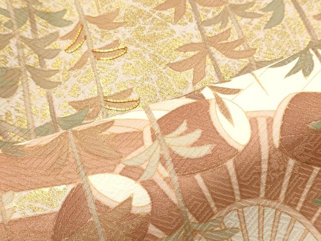 平和屋着物■西陣　京の名門　じゅらく謹製　色留袖　駒刺繍　枝垂れ柳　金彩　正絹　逸品　CABM0864oy