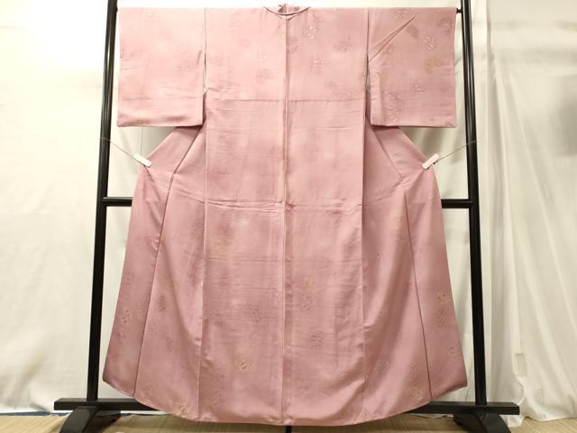 平和屋着物■上質な小紋　地紋起こし　吉祥花丸文　暈し染め　正絹　逸品　CABM0887oy
