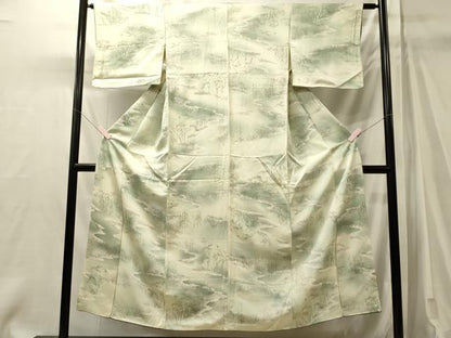 平和屋着物■上質な小紋　草木文　暈し染め　正絹　逸品　CABM0889oy