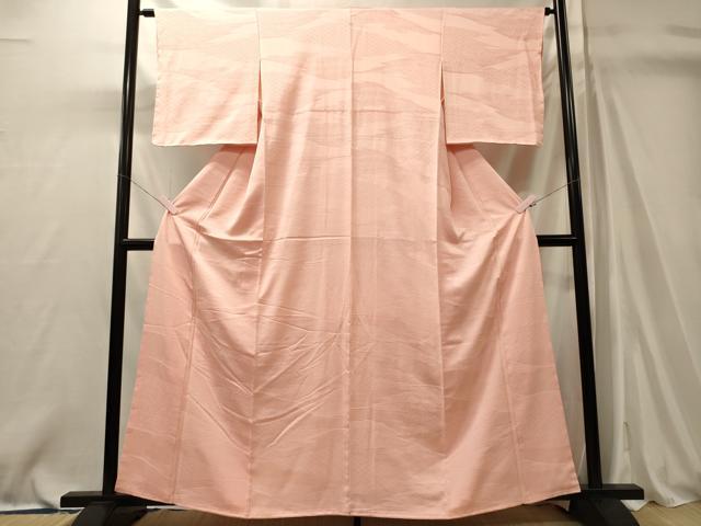 平和屋着物■上質な色無地　吉祥花地紋　虹色　正絹　逸品　未使用　CABM0867oy