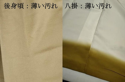 平和屋着物■訪問着　風景花文　暈し染め　金銀彩　正絹　逸品　DABK3081qa
