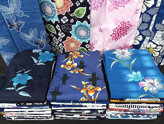 平和屋着物■浴衣 まとめて 45点 蝶 紫陽花 菖蒲 向日葵 花柄 注ぎ染め 暈し染め など 着用可能多数 未使用品あり mmm1472