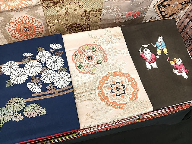 平和屋着物■名古屋帯 まとめて100点 人物 更紗 花柄 正倉院 本場筑前博多織 献上 金彩 証紙付き など 未使用品あり 全て正絹 mmm1478