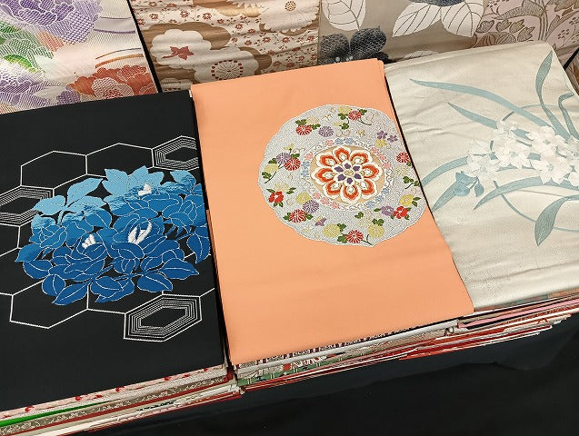 平和屋着物■名古屋帯 まとめて100点 薔薇 花柄 正倉院 刺繍 金銀糸 など 着用可能多数 未使用品あり 全て正絹 mmm1476