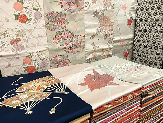 平和屋着物■名古屋帯 まとめて100点 蝶 花柄 駒刺繍 金銀糸 など 着用可能多数 未使用品あり 全て正絹 mmm1474