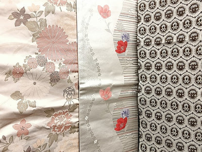 平和屋着物■名古屋帯 まとめて100点 蝶 花柄 駒刺繍 金銀糸 など 着用可能多数 未使用品あり 全て正絹 mmm1474