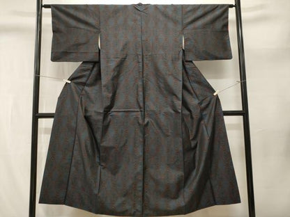 平和屋着物■本場大島紬　亀甲文　正絹　逸品　CABL3959ev